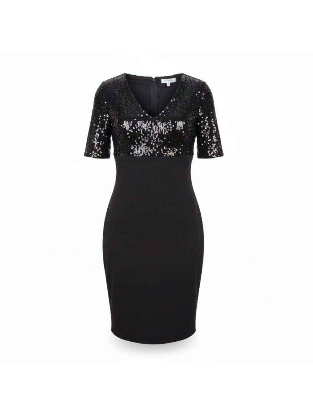 Lascana Womens Black Sequin Bodycon Cocktail Dress Party Wear Size XS